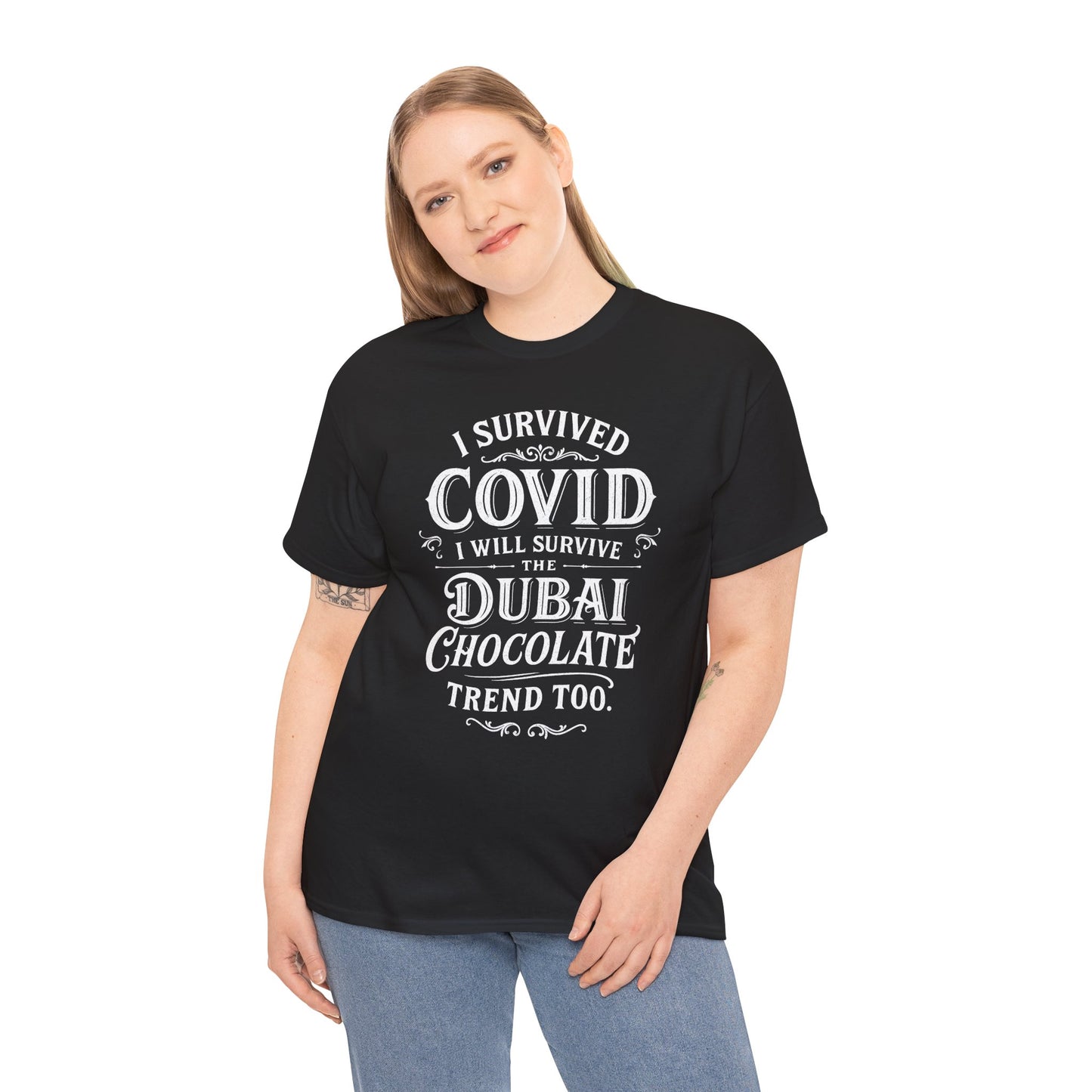 Unisex T-shirt Dubai Chocolate Trend v bílé