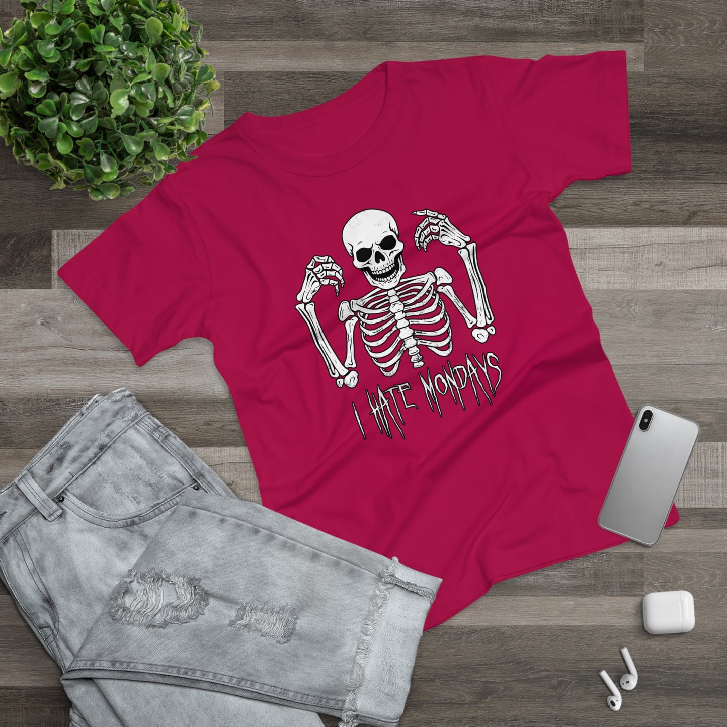 Dámské tričko Skelly nesnáší pondělí