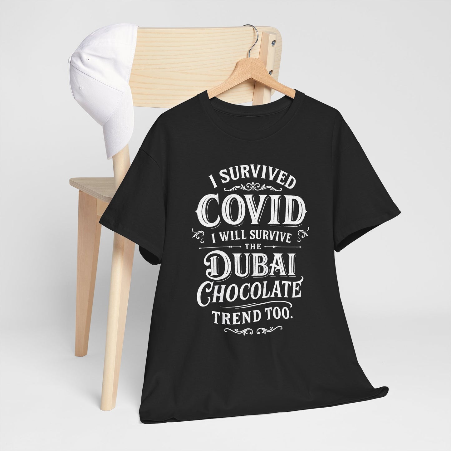 Unisex T-shirt Dubai Chocolate Trend v bílé