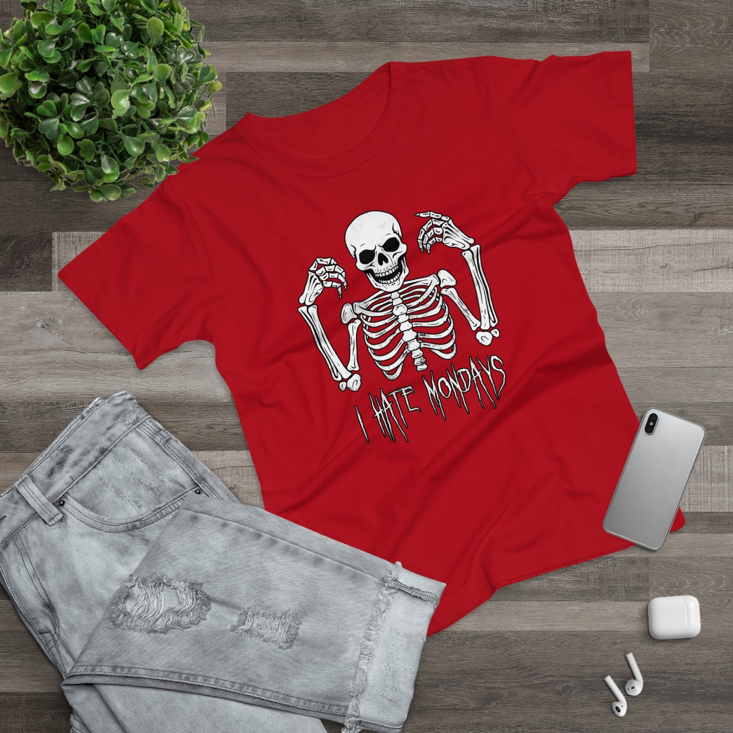 Dámské tričko Skelly nesnáší pondělí