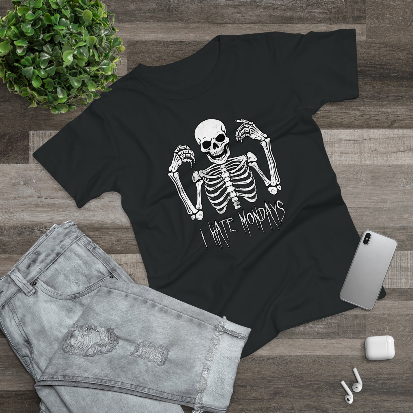 Dámské tričko Skelly nesnáší pondělí