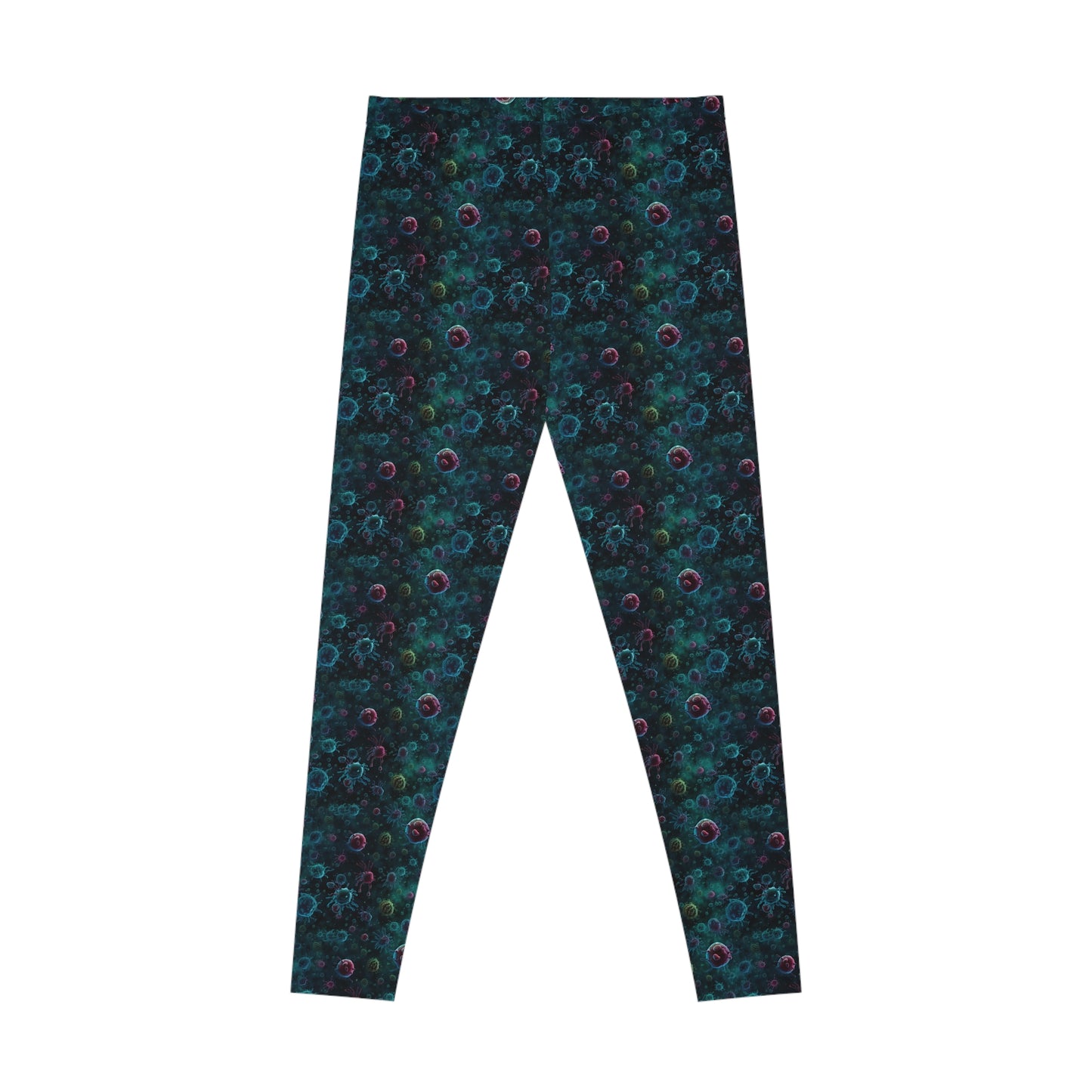 Women`s Leggings Blue Bacteria - Frogos Design