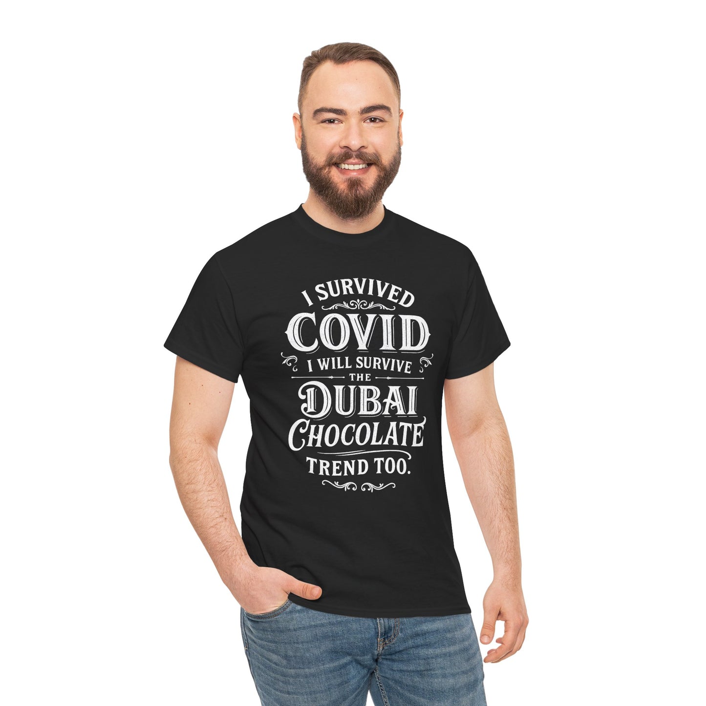 Unisex T-shirt Dubai Chocolate Trend v bílé