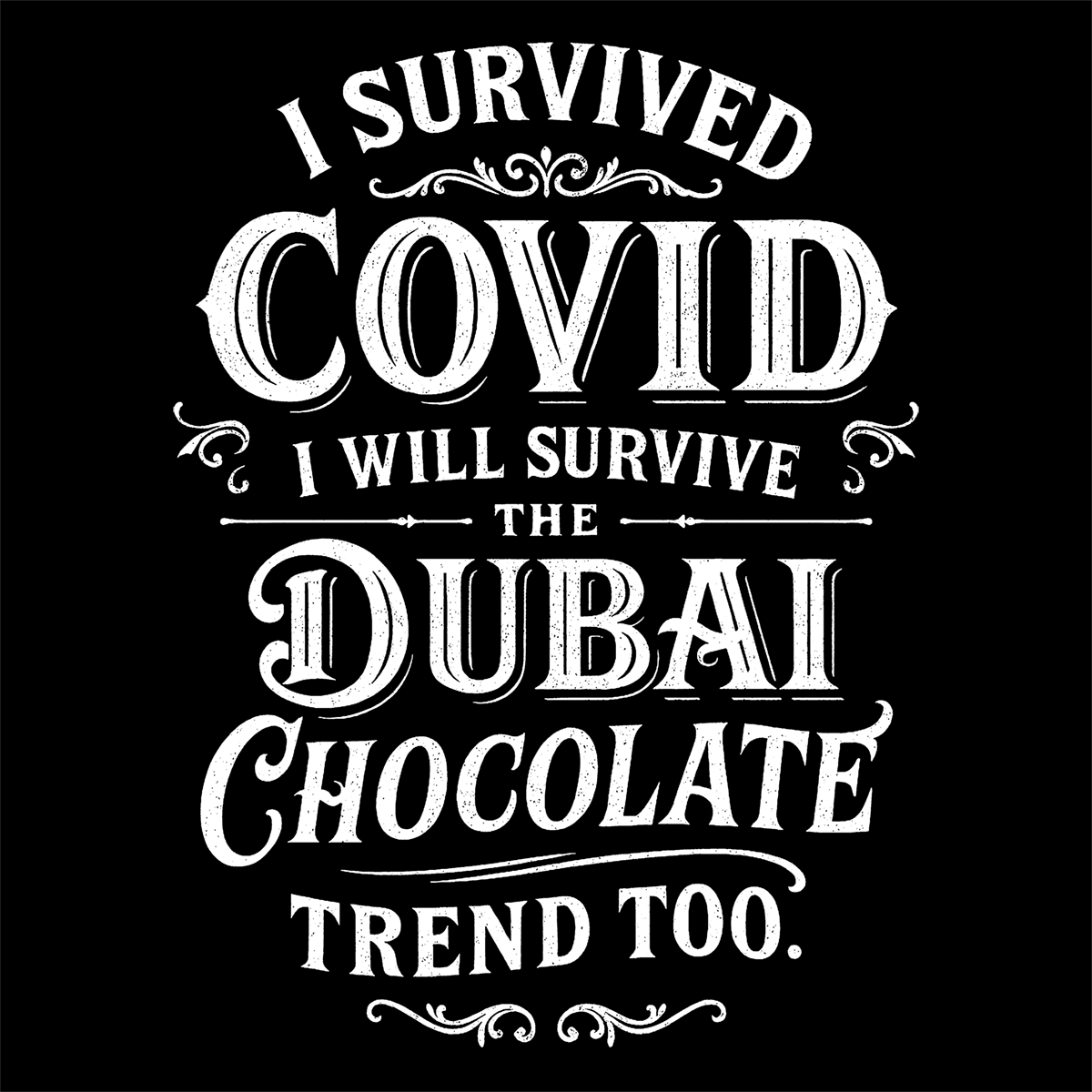 Unisex T-shirt Dubai Chocolate Trend v bílé