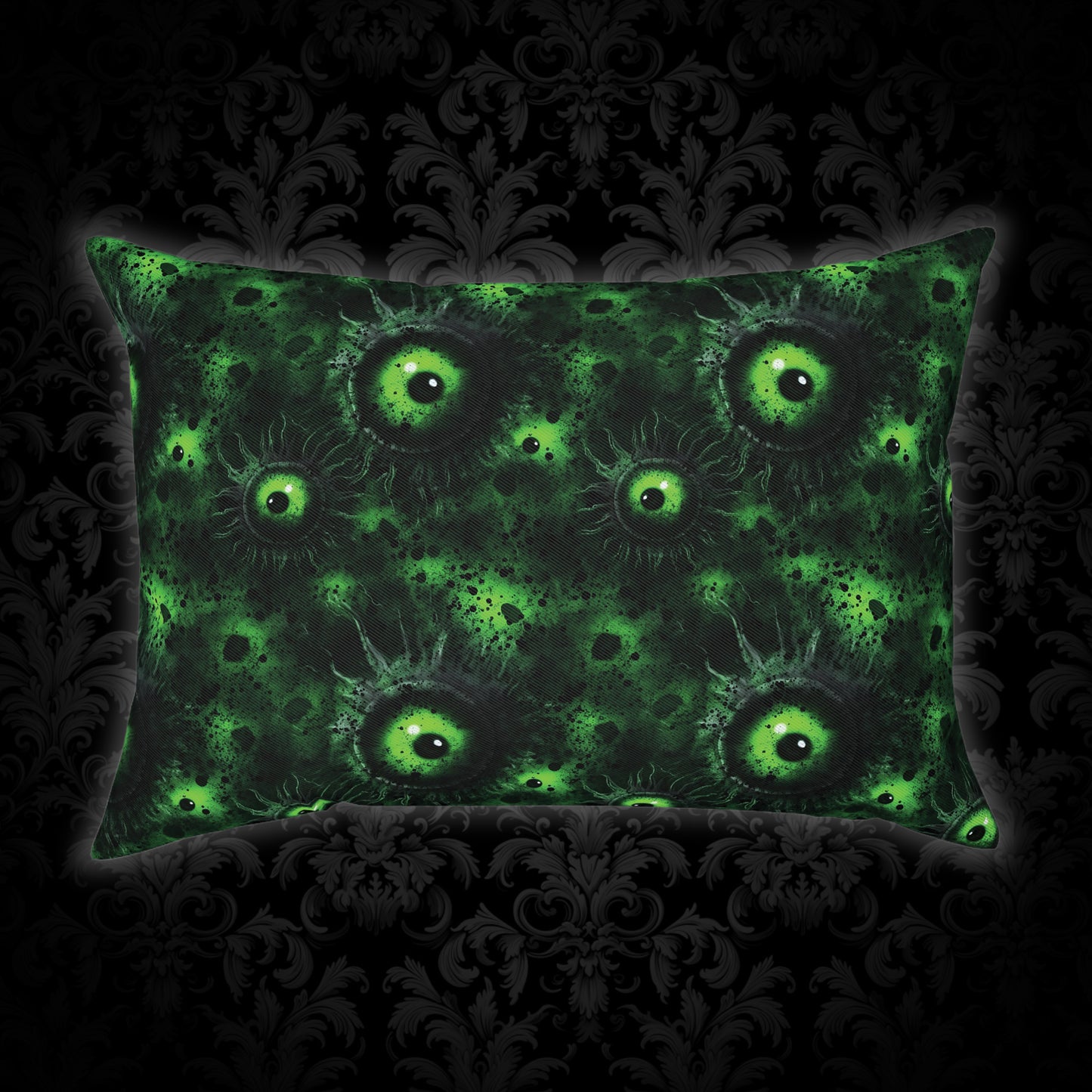Cushions Greeny Lurking Eyes - Frogos Design