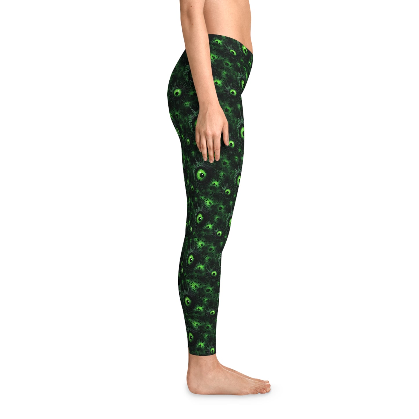 Women`s Leggings Greeny Lurking Eyes - Frogos Design