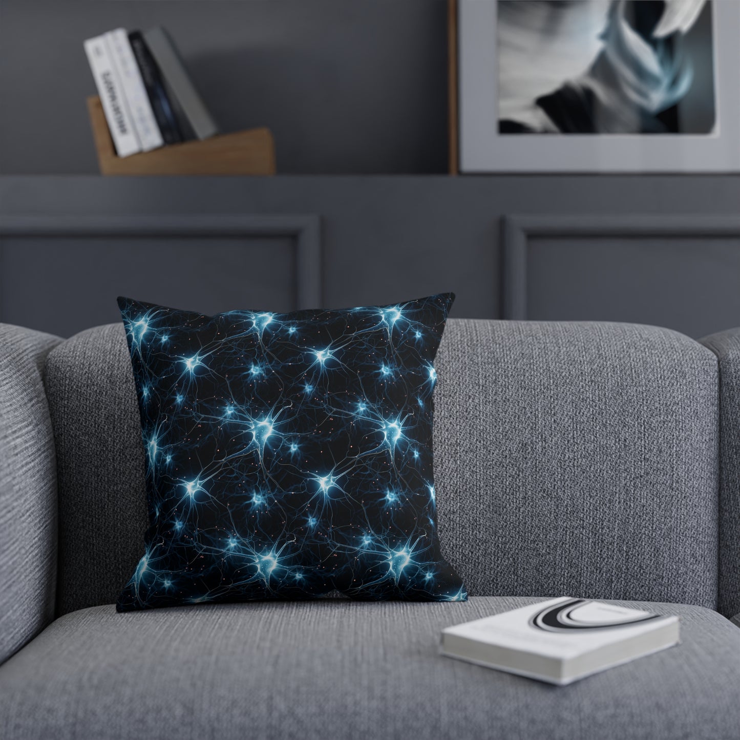 Cushions Blue Neurons - Frogos Design