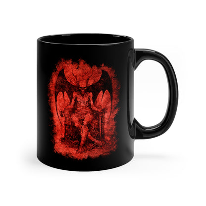 Mug Devil on his Throne in Hell in Red - Frogos Design