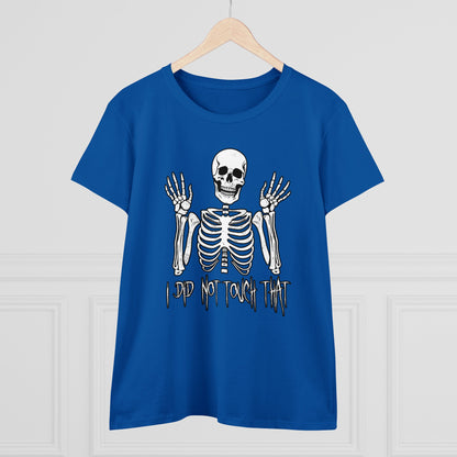 Women's T-shirt Skelly Did Not Touch That - Frogos Design