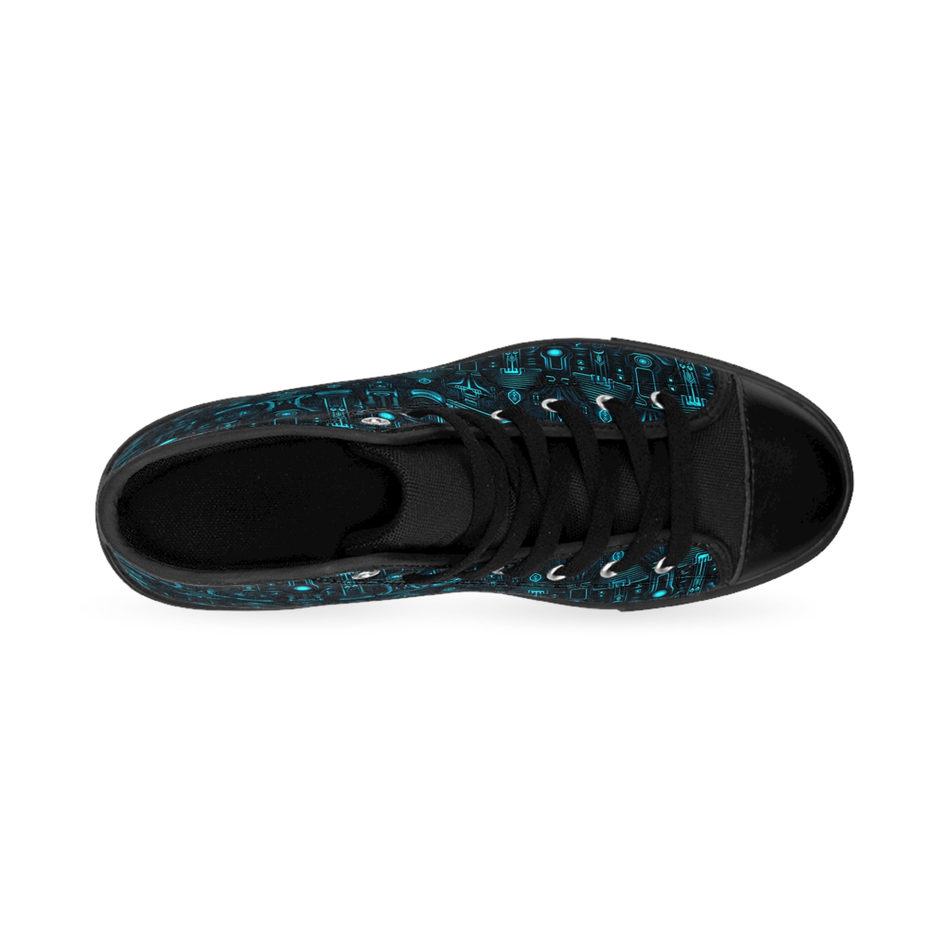 Classic Sneakers Dark Alien Structures in Blue 2 - Frogos Design