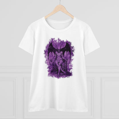 Women's T-shirt Devil on his Throne in Purple - Frogos Design