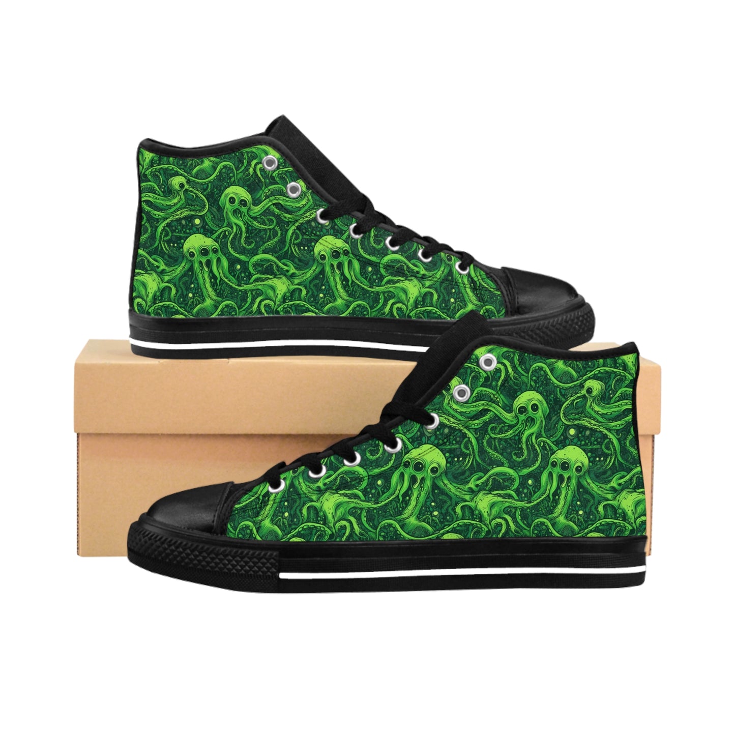 Classic sneakers Greeny tentacles horror - Frogos Design