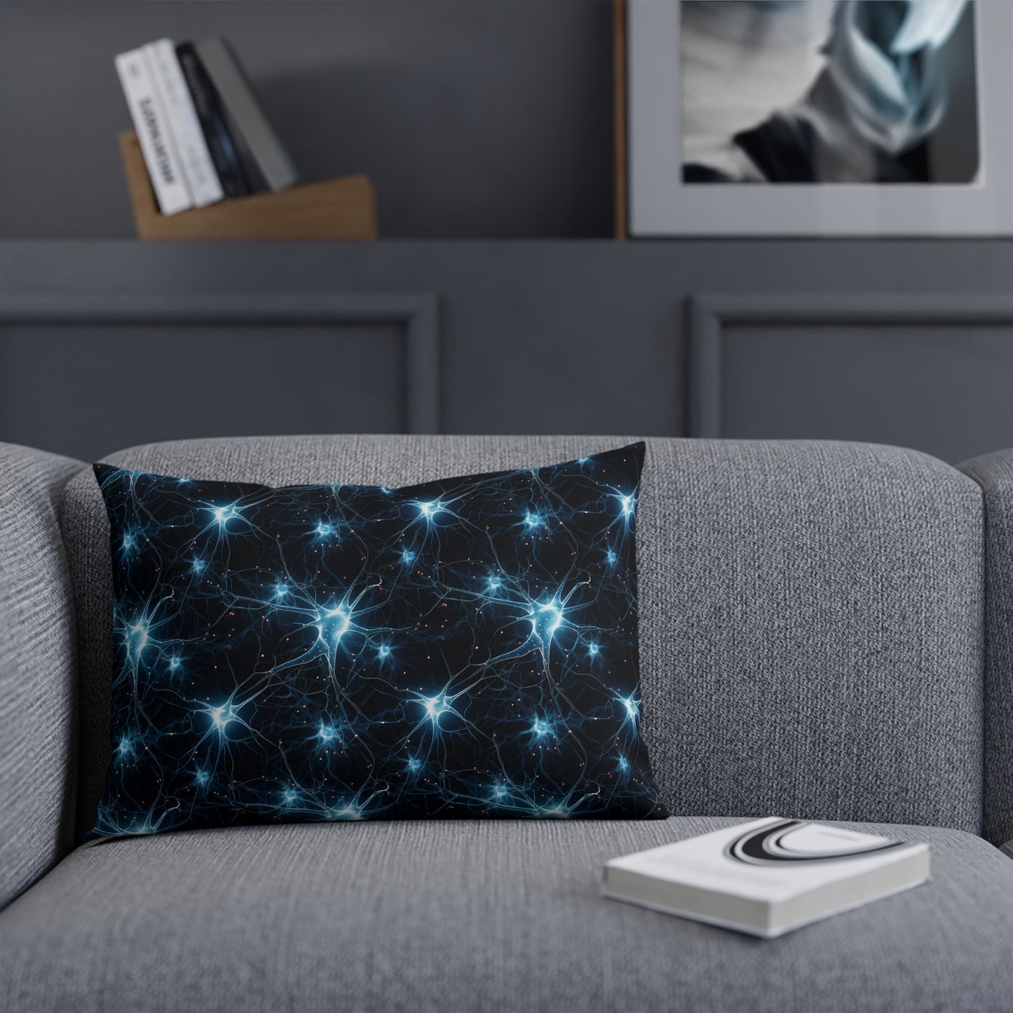 Cushions Blue Neurons - Frogos Design