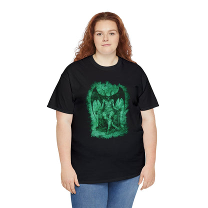 Unisex T-shirt Devil on his Throne in Green - Frogos Design