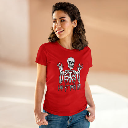 Women's T-shirt Skelly Did Not Touch That - Frogos Design