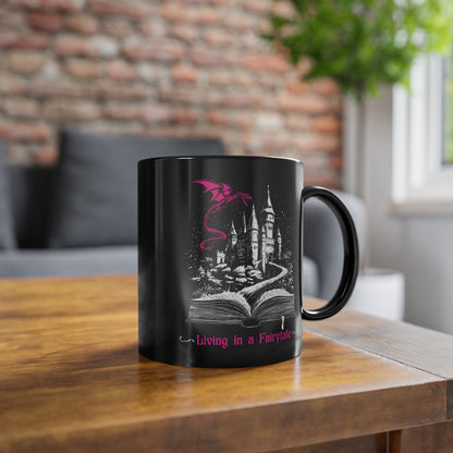 Mug Living in a Fairytale in pink