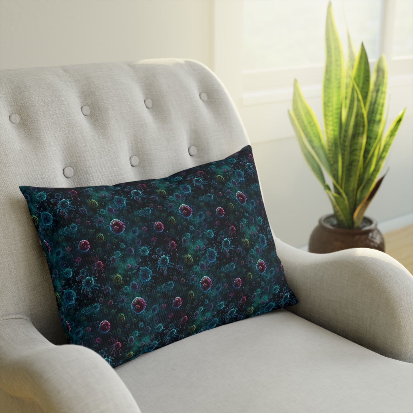 Cushions Blue Bacteria - Frogos Design