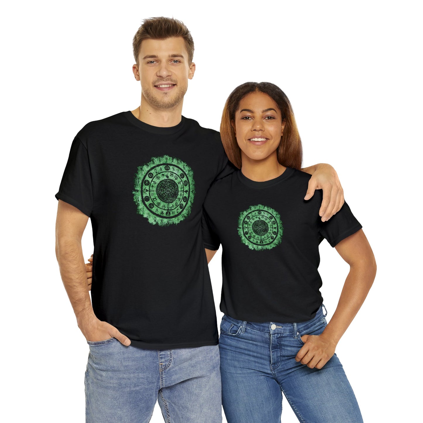 Unisex T-shirt Witchcraft Seal in Green - Frogos Design