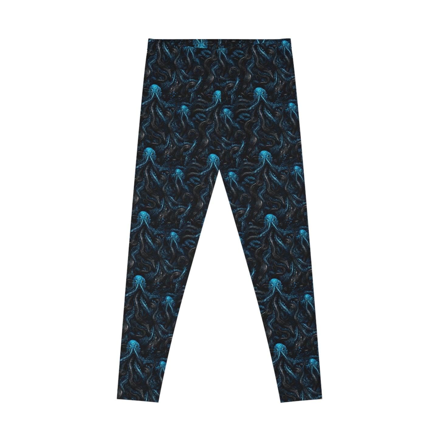 Women`s Leggings Blue Tentacles Horror - Frogos Design