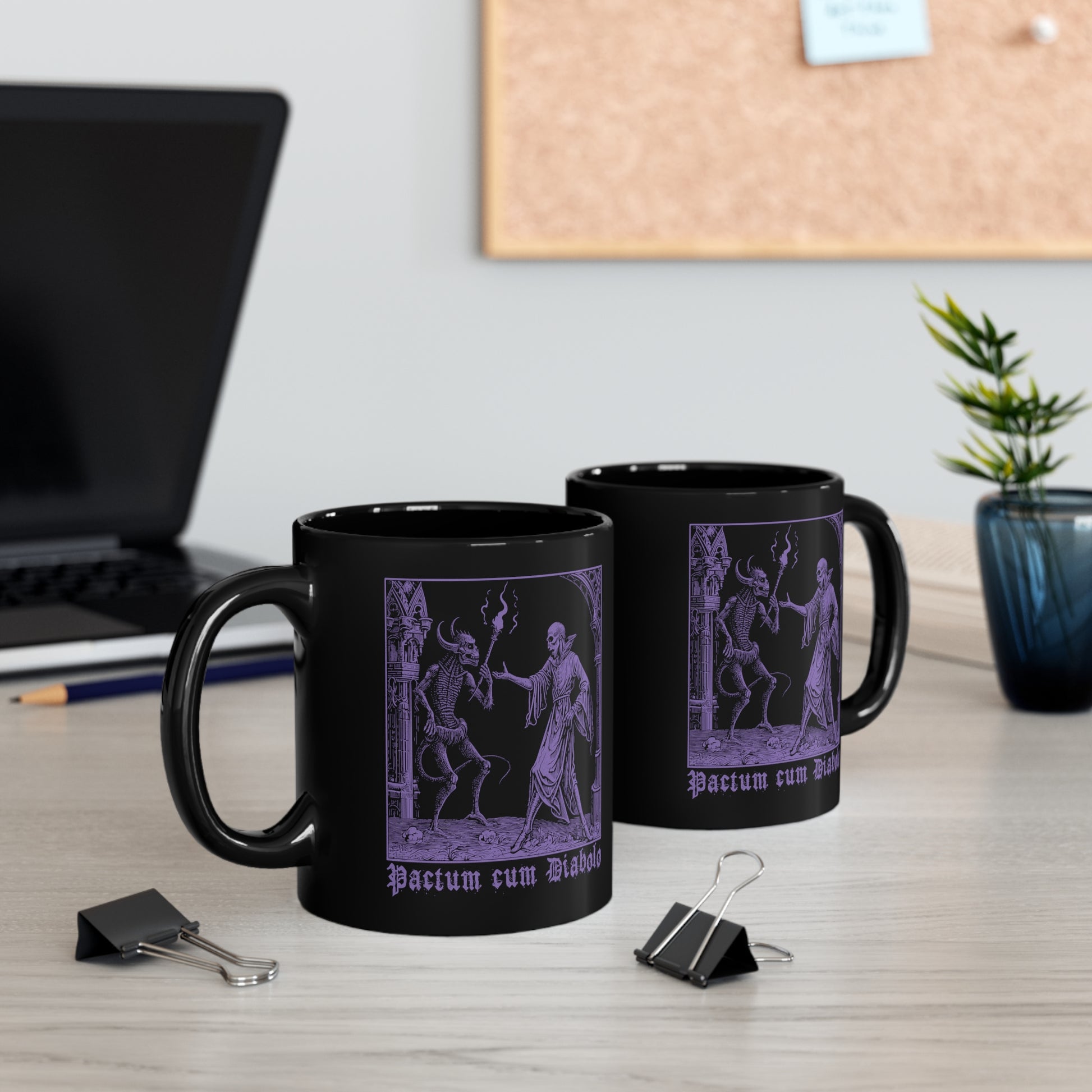 Mug Pactum cum Diabolo in Purple - Frogos Design