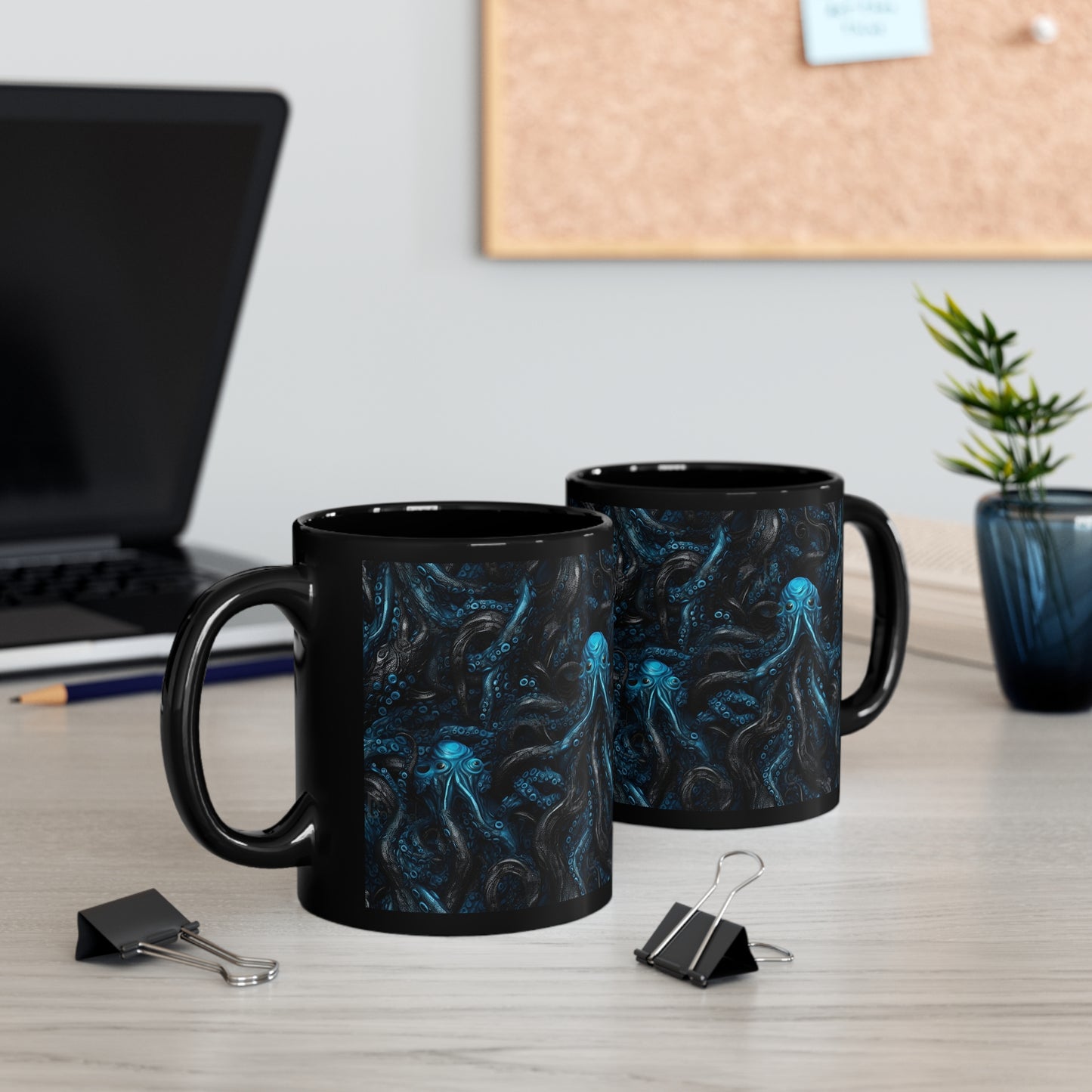 Mug Blue Tentacles Horror - Frogos Design