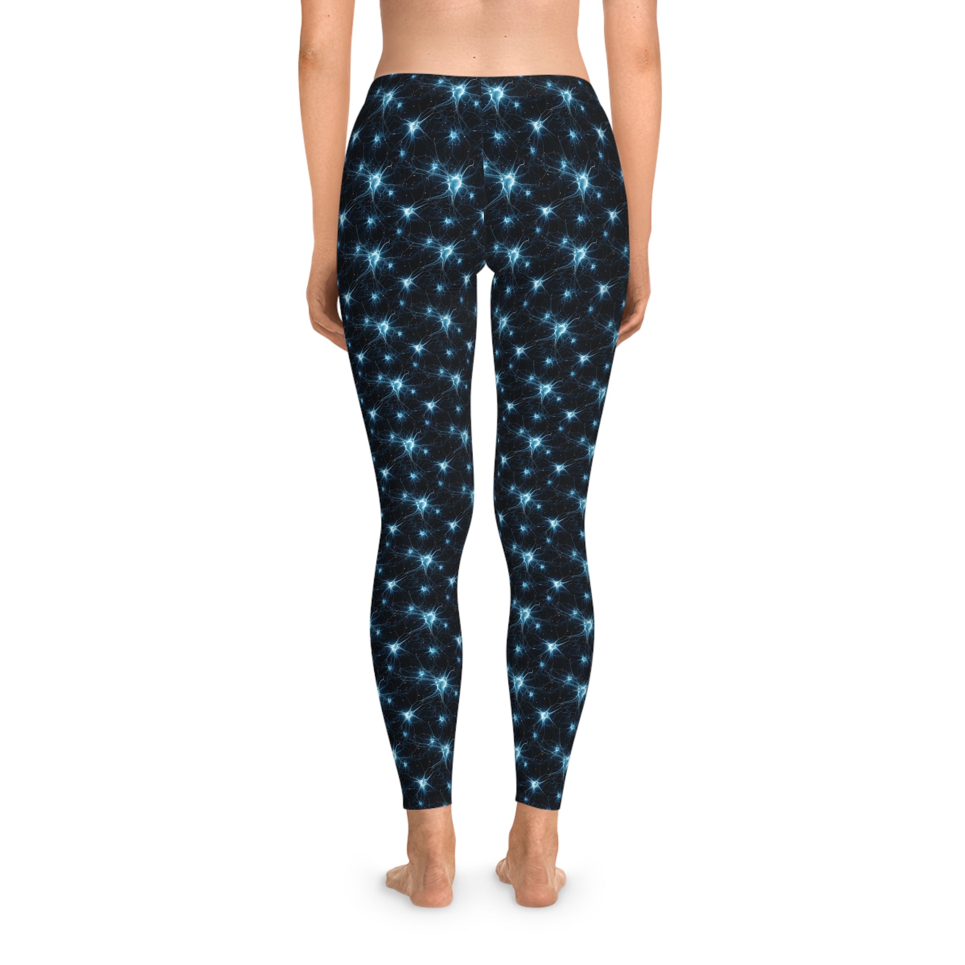 Women`s Leggings Blue Neurons - Frogos Design