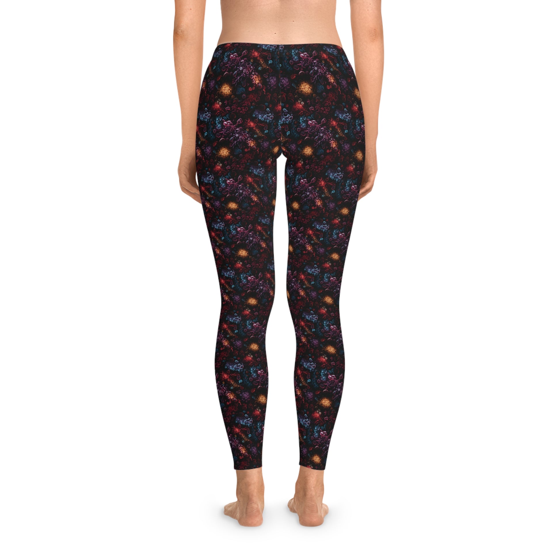 Women`s Leggings Dark Colors Bacteria - Frogos Design