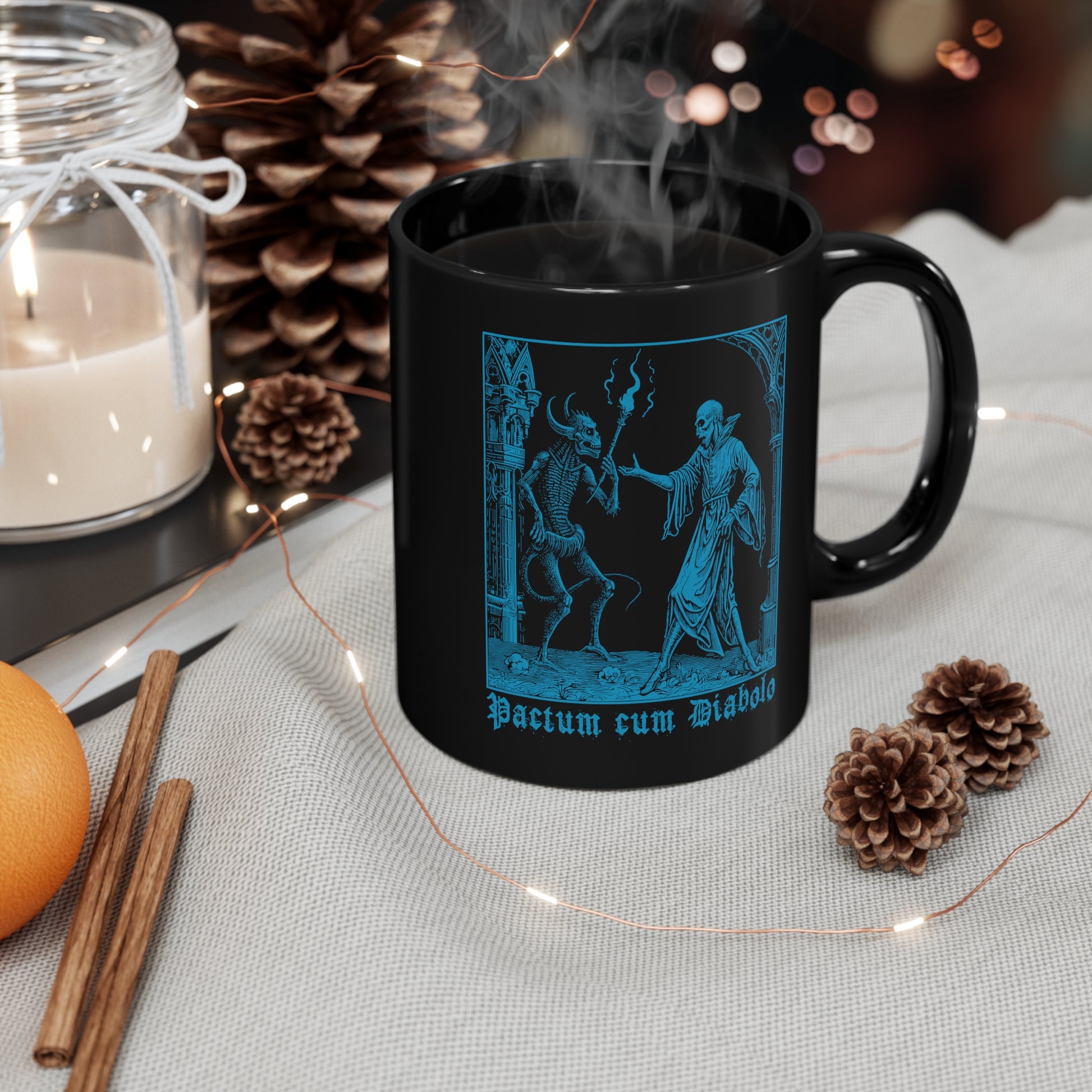 Mug Pactum cum Diabolo in Blue - Frogos Design