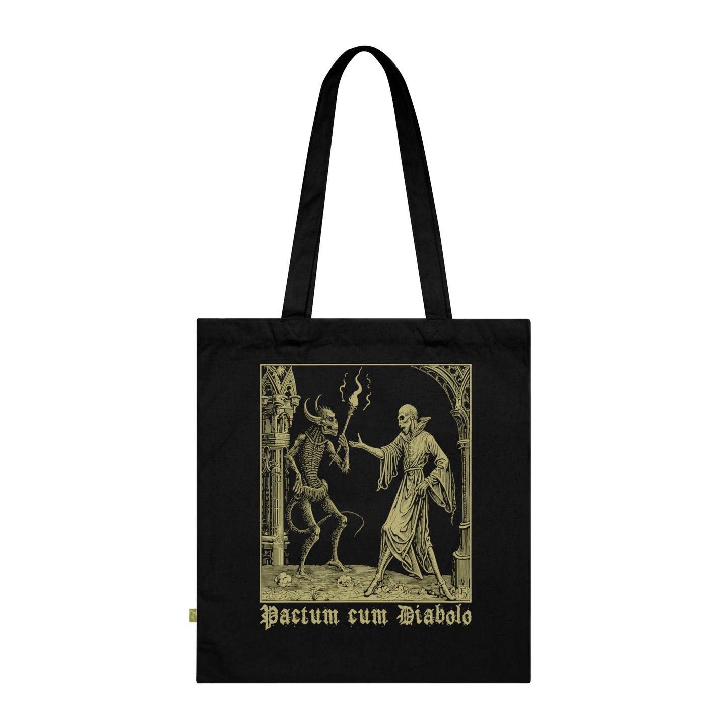 Tote Bag Pactum cum Diabolo in Beige - Frogos Design