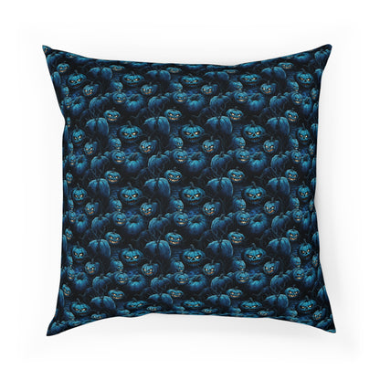 Cushions Spooky Blue Halloween Pumpkins - Frogos Design