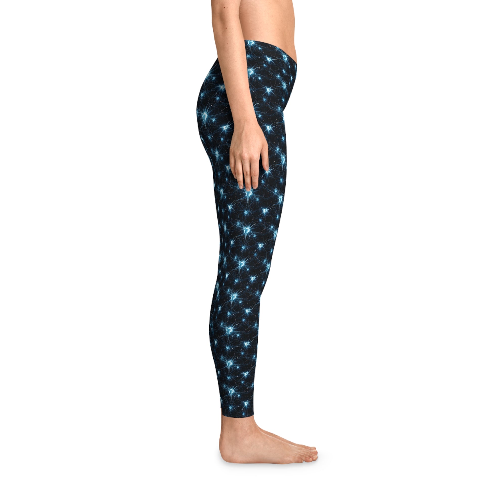 Women`s Leggings Blue Neurons - Frogos Design