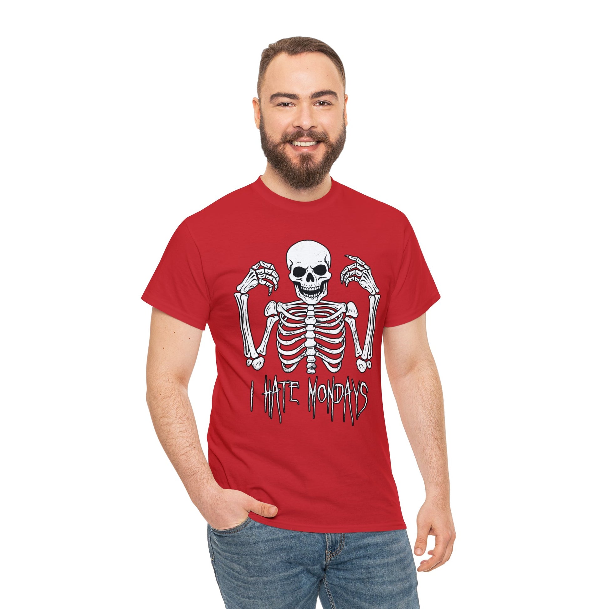 Unisex T-shirt Skelly hates Mondays - Frogos Design