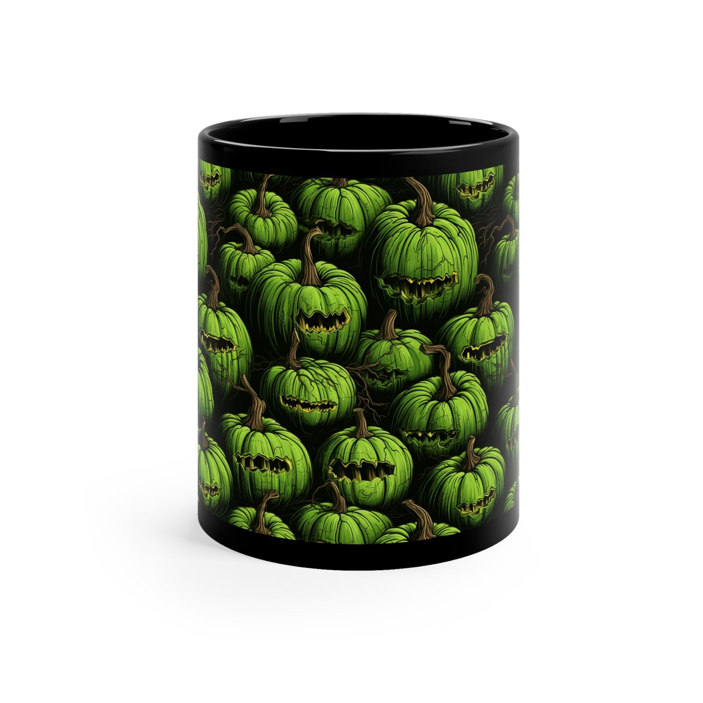 Mug Spooky Green Halloween Blind Pumpkins - Frogos Design