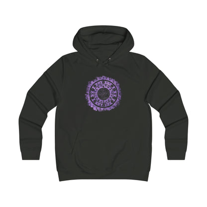 Girlie Hoodie Witchcraft seal in Purple - Frogos Design