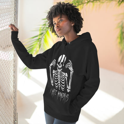 Unisex Pullover Hoodie Skeleton hates Mondays - Frogos Design