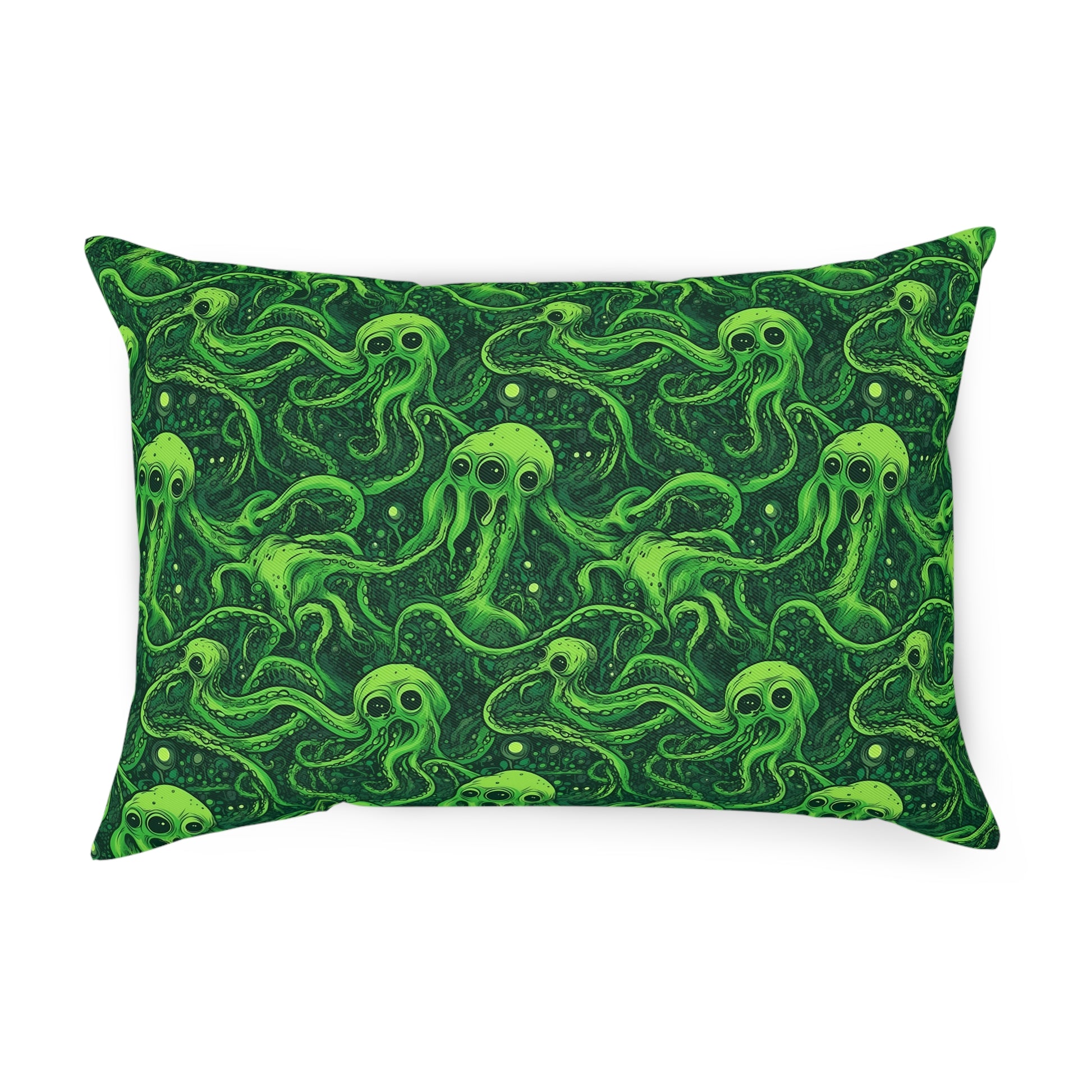 Cushions Greeny Tentacles Horror - Frogos Design