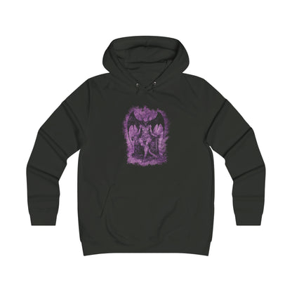 Girlie Hoodie Devil on his Throne in Purple - Frogos Design