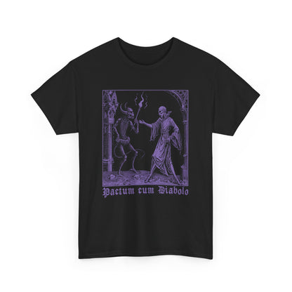 Unisex tričko Pactum cum Diabolo ve fialové