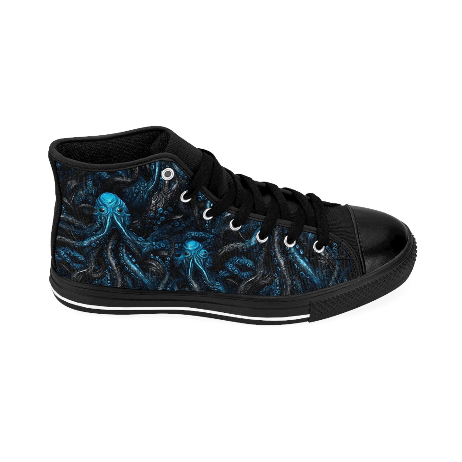 Classic Sneakers Blue Tentacles Horror - Frogos Design