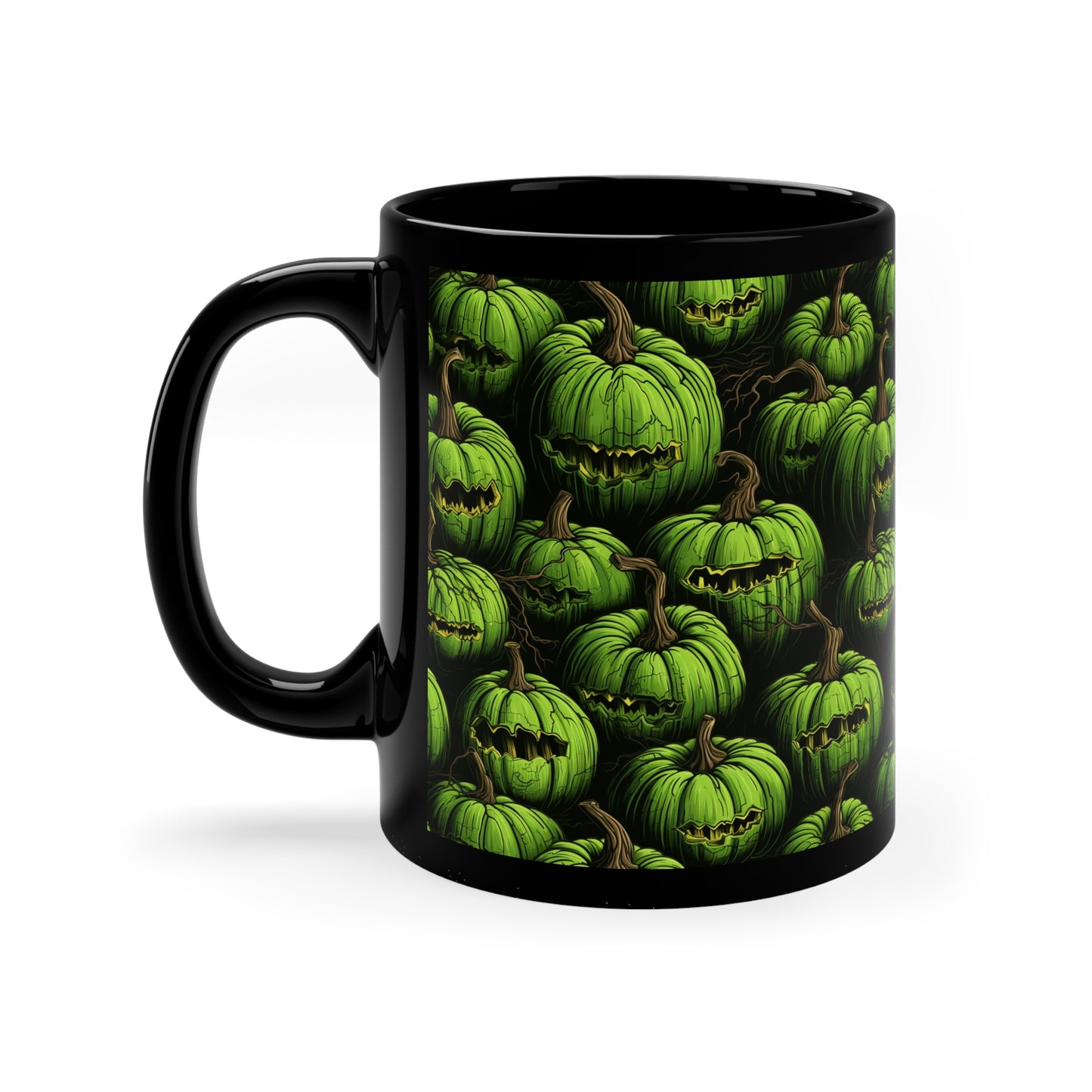 Mug Spooky Green Halloween Blind Pumpkins - Frogos Design