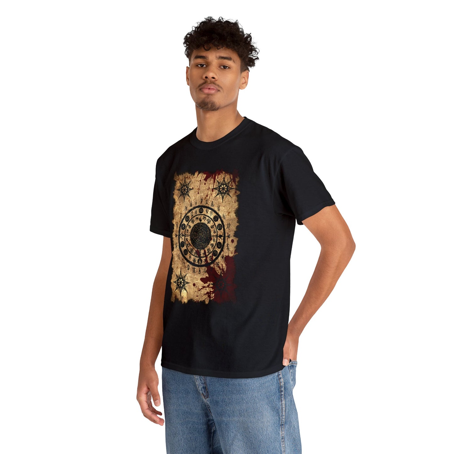 Unisex T-shirt Scroll of Dark Arts Circle - Frogos Design