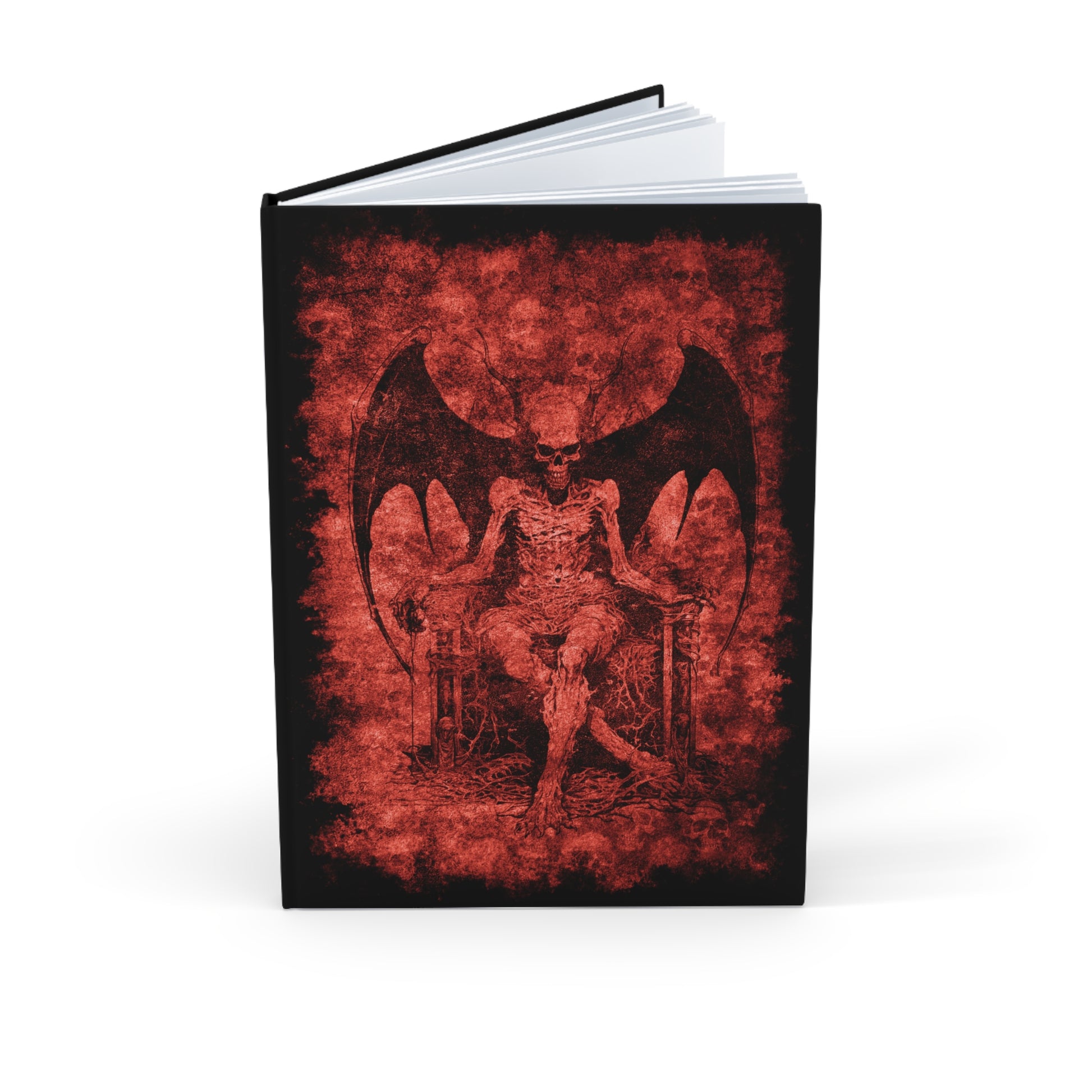 Hardcover Journal A5 Devil on his Throne in Red - Frogos Design