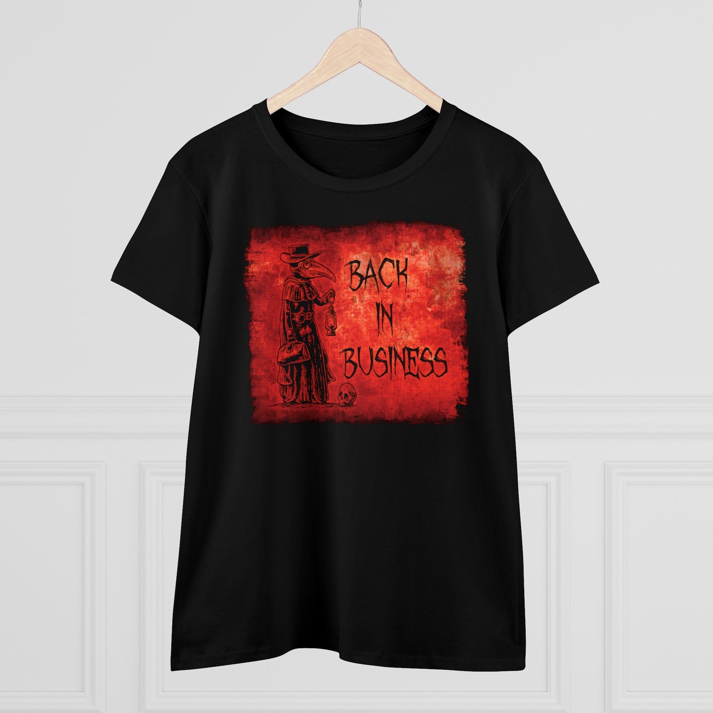 Women's T-shirt Back in Business in Red - Frogos Design