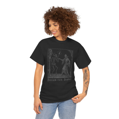 Unisex tričko Pactum cum Diabolo v béžové