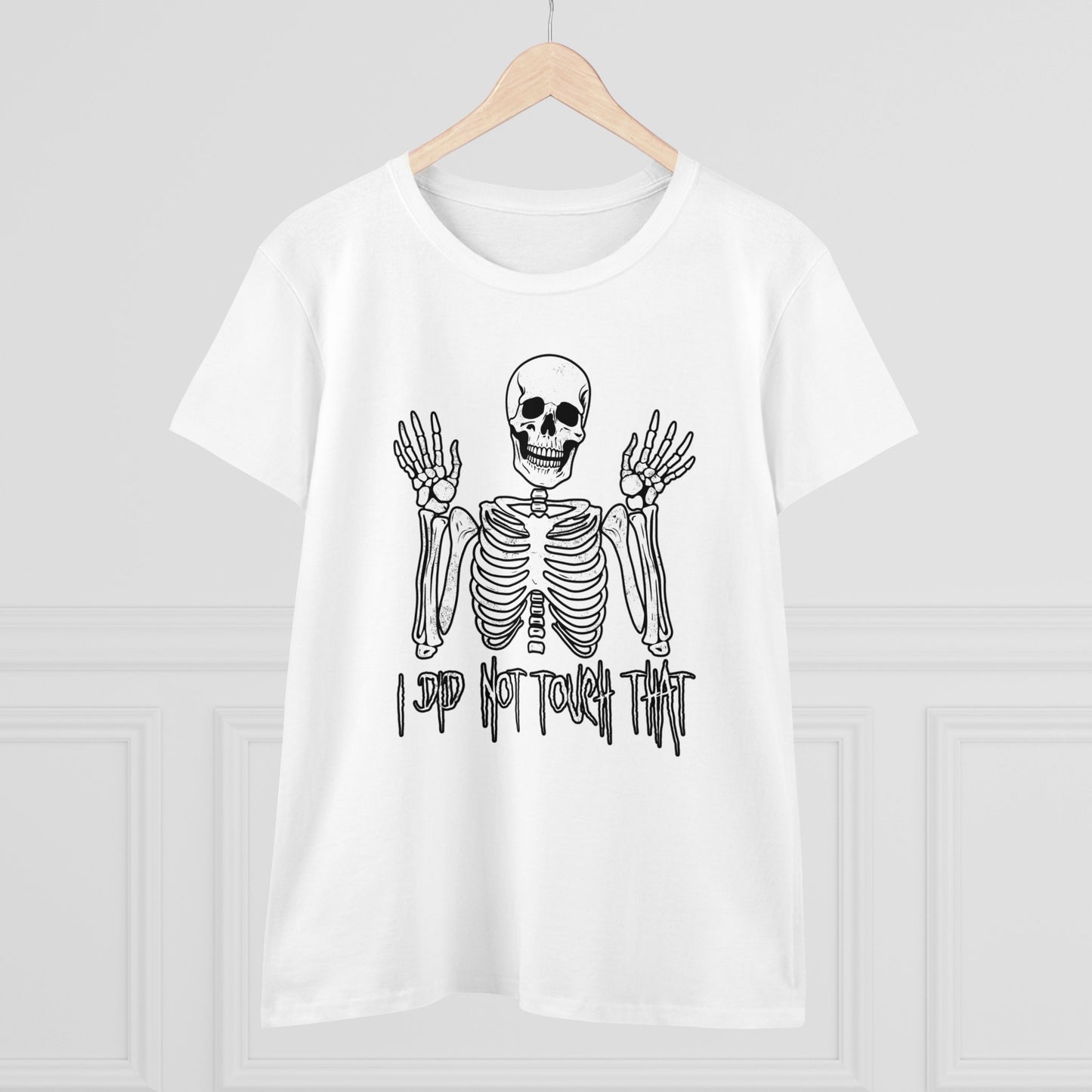 Women's T-shirt Skelly Did Not Touch That - Frogos Design