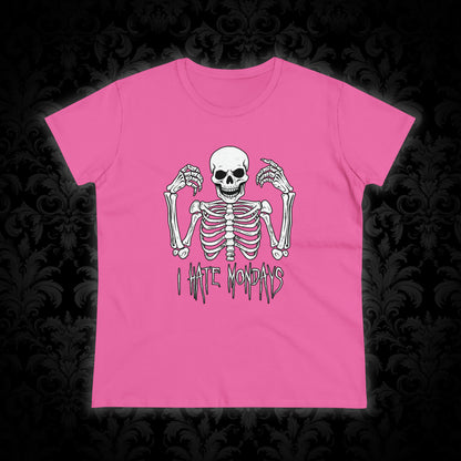 Women's T-shirt Skelly Hates Mondays - Frogos Design