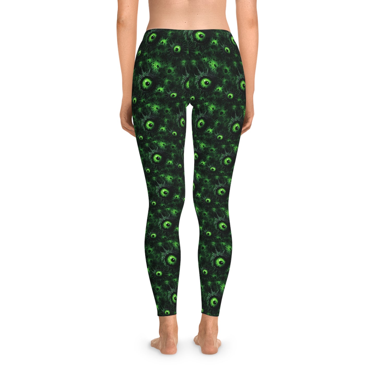 Women`s Leggings Greeny Lurking Eyes - Frogos Design