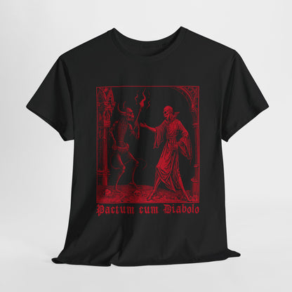 Unisex tričko Pactum cum Diabolo v červené