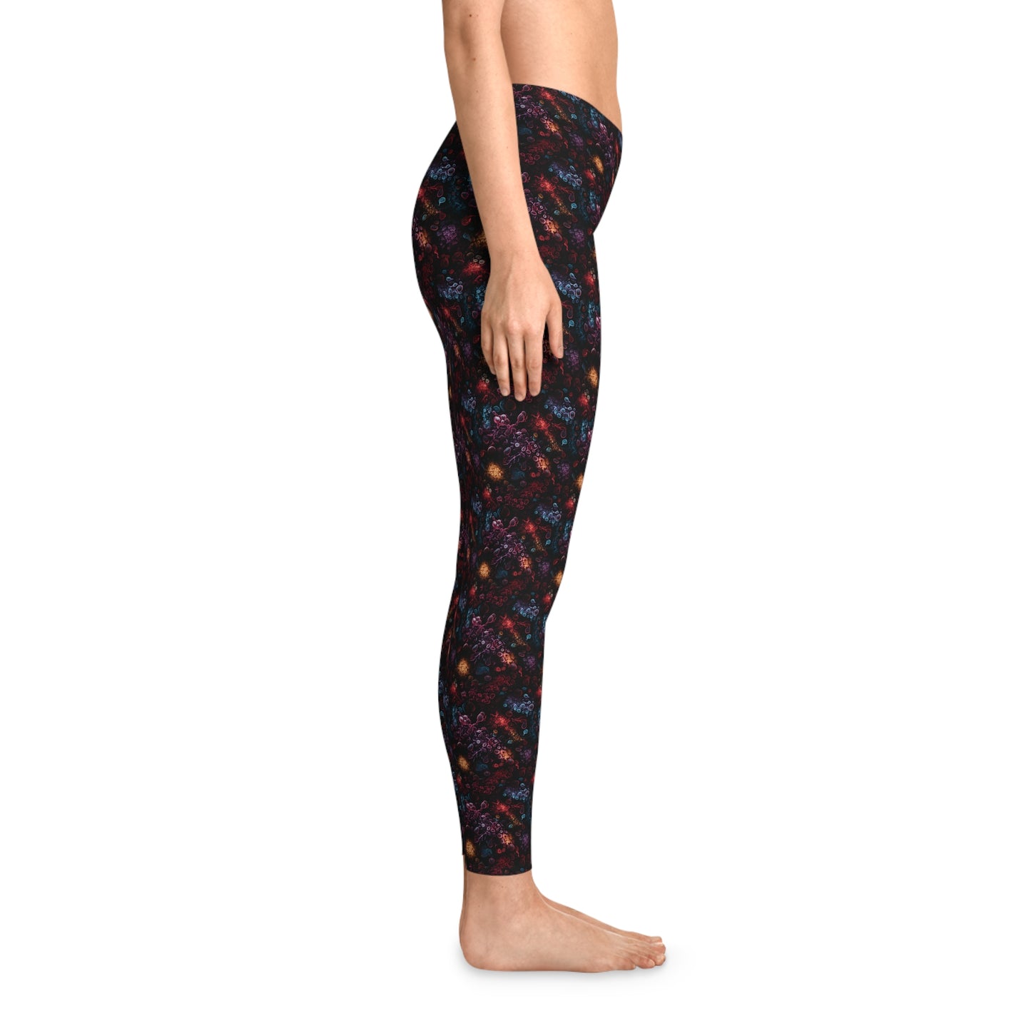 Women`s Leggings Dark Colors Bacteria - Frogos Design