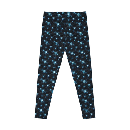 Women`s Leggings Blue Neurons - Frogos Design